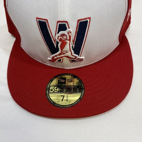 New Era 59Fifty Washington National MLB Hat 7 1/4 Red White Blue Low Profile Cap - Picture 8 of 12
